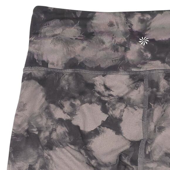 Athleta Leggings Womens S Gray Mid Rise Chaturanga Floral Active Yoga - Picture 9 of 12